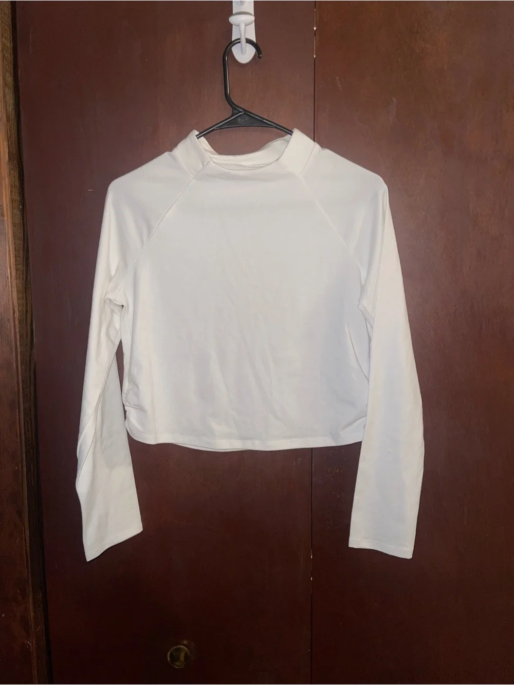 Old Navy Active White Long Sleeve Mock Neck  power chill top